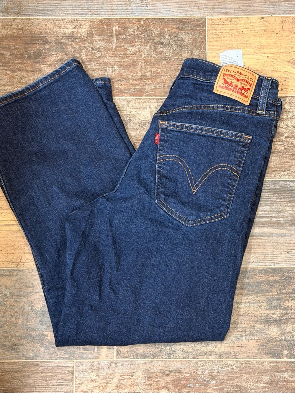 Levi's Womens Dark Blue Classic Straight Jeans